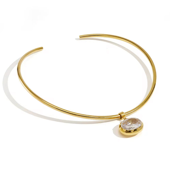 Eloise Oval-Cut Gold Choker